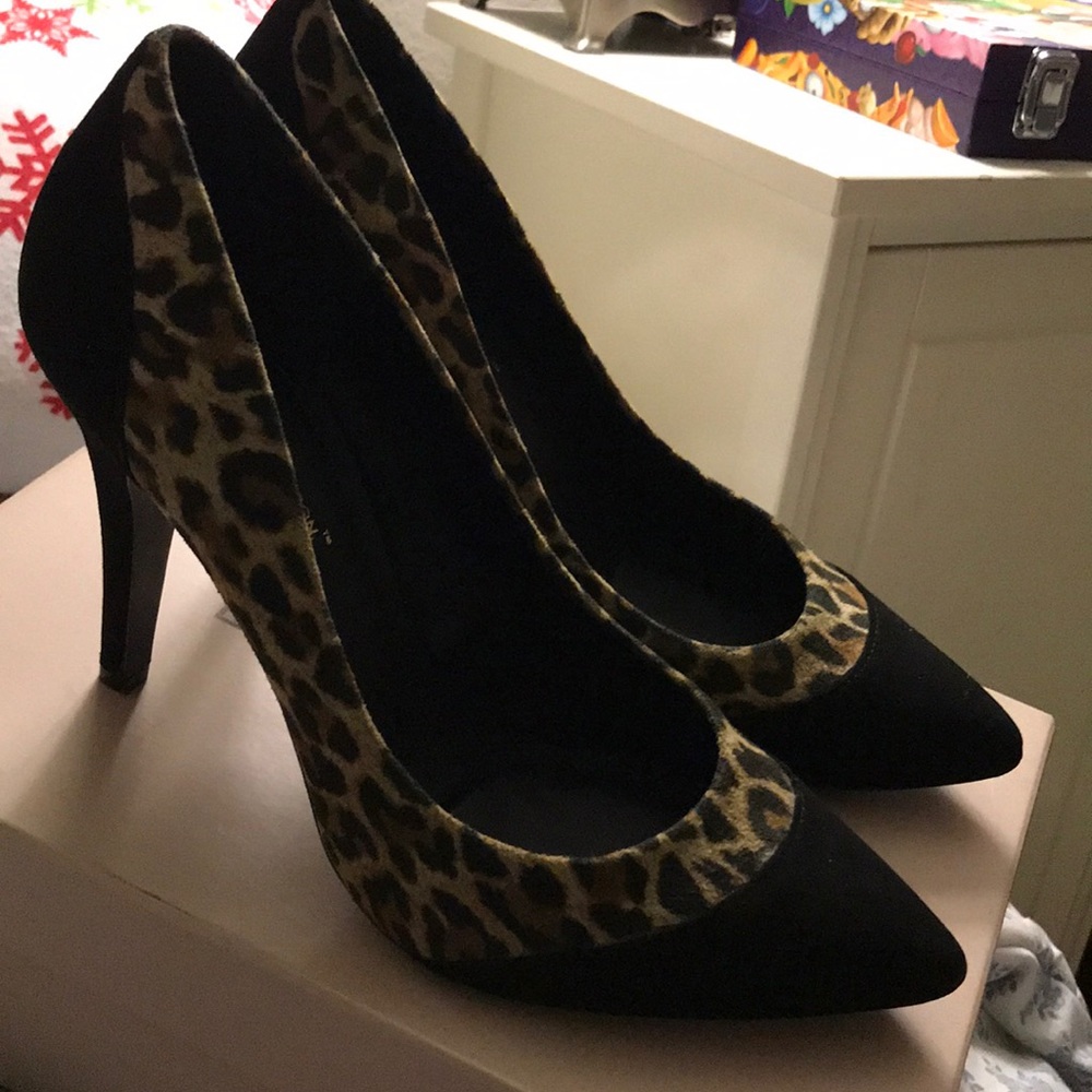 BCBG Generation Charlotte Leopard Suede Heel